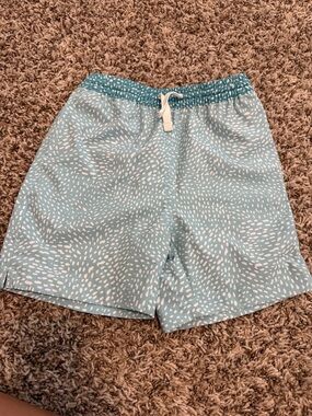 Light Blue Printed Boy’s Swim Shorts